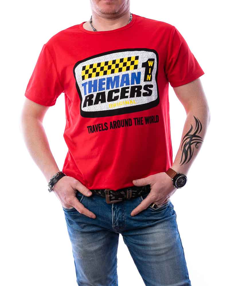 Pánske tričko THEMAN RACERS - červené