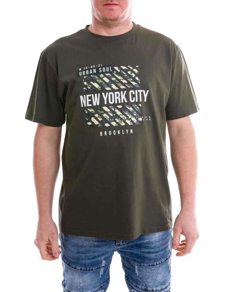 Pánske tričko NEW YORK CITY - khaki