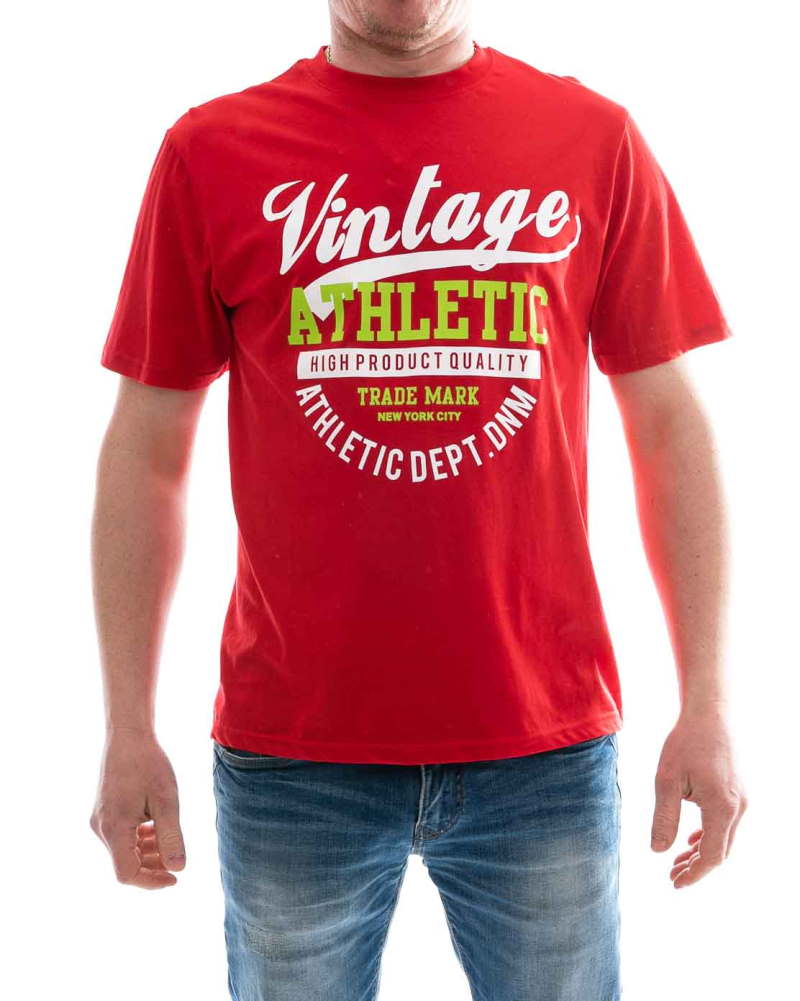 Pánske tričko VINTAGE ATHLETIC - červené