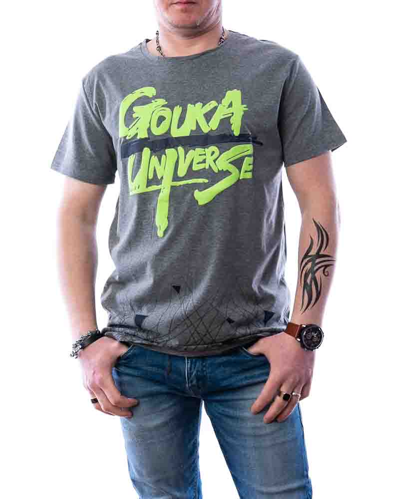 Pánske tričko GOUKA UNIVERSE - tmavosivé