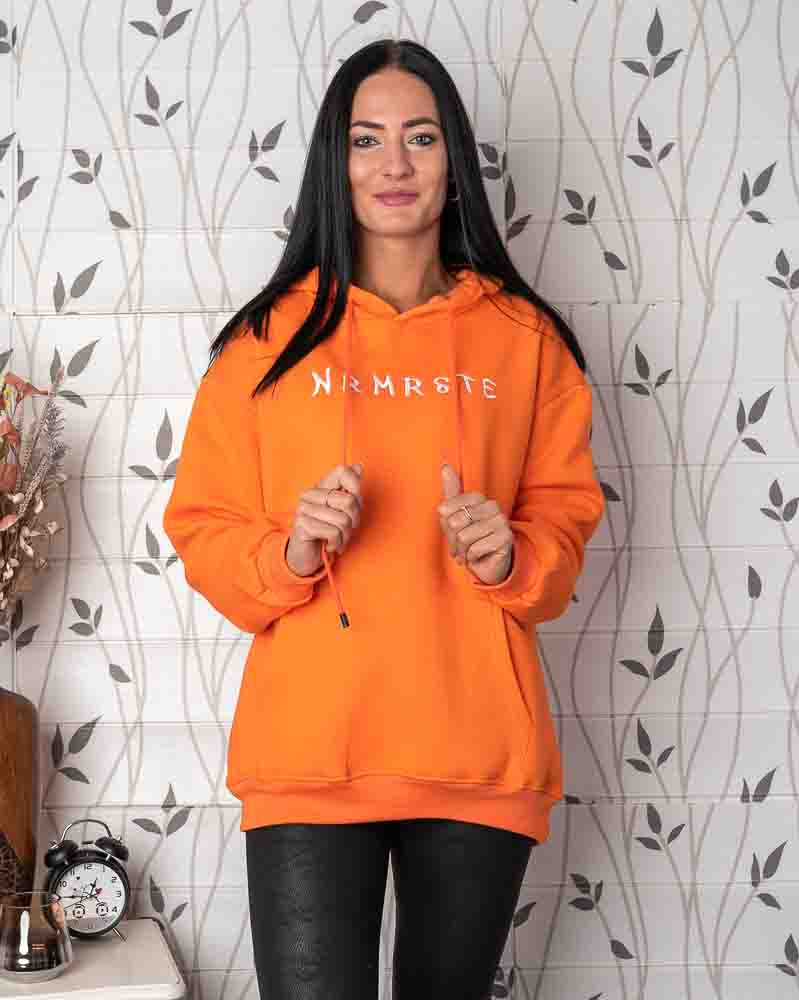 Dámska zateplená mikina NR MRSTE - oranžová