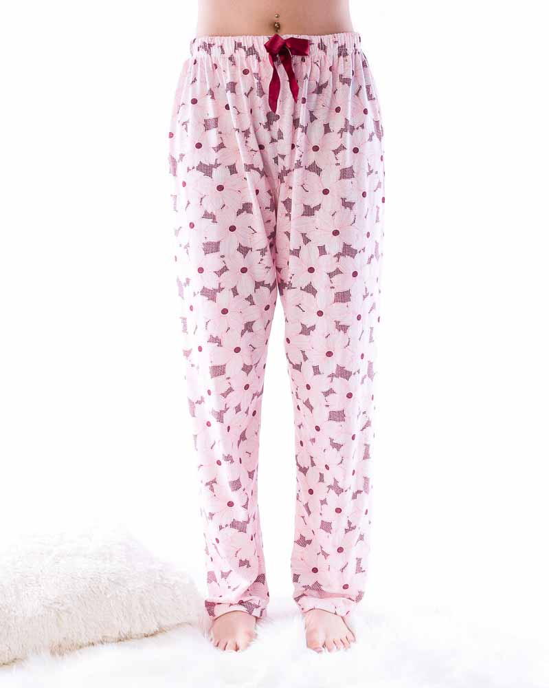 Pyžamové nohavice *KVET* - ružové