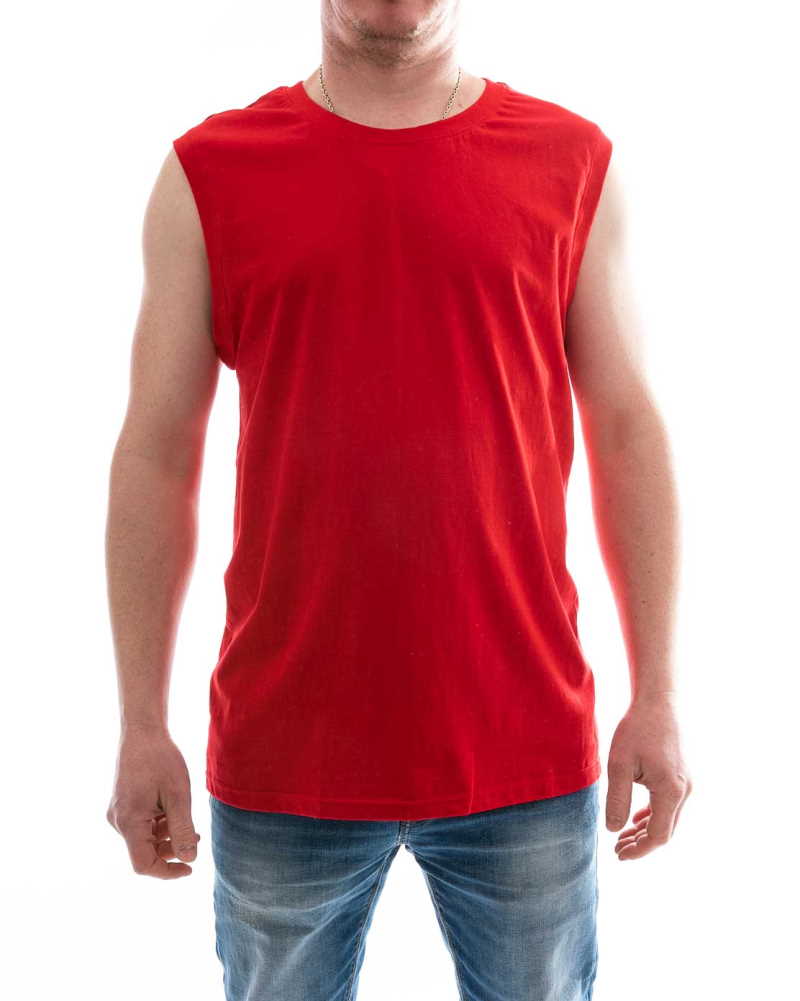 Pánske bavlnené tričko - červené