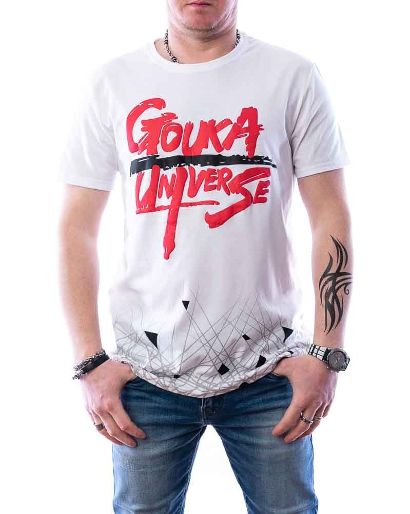 Pánske tričko GOUKA UNIVERSE - biele
